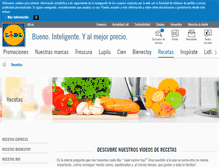 Tablet Screenshot of lidl-recetas.es